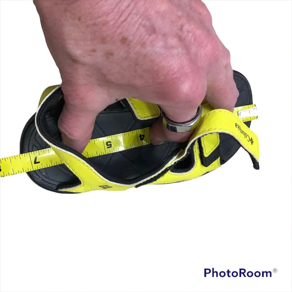 Columbia Techsun neon yellow 3 strap water sandals